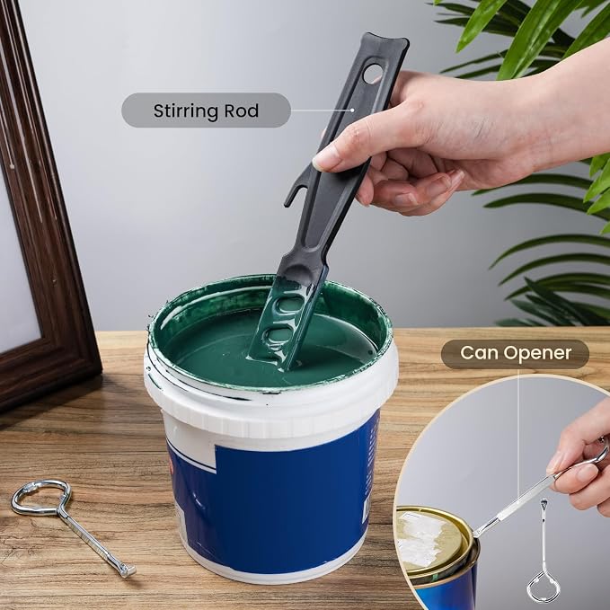 Mister Rui Paint Roller Kit, 18 Pack Paint Roller Set, 4" 9" Paint Rollers | Ideal for Painting Walls, Paint Tray with Liners, Angled Paint Brush, Professional Painting Kit for Home Improvement