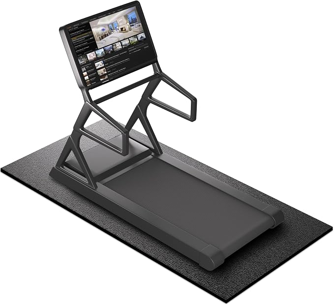 GymCope Treadmill Mat for Hardwood Floor Carpet 7'x3'/6'x3'/6'x2.5'/4'x2' | 6mm Thick Exercise Equipment Gym Mat, Compatible with Peloton Bike, Indoor Spin Bike, Elliptical