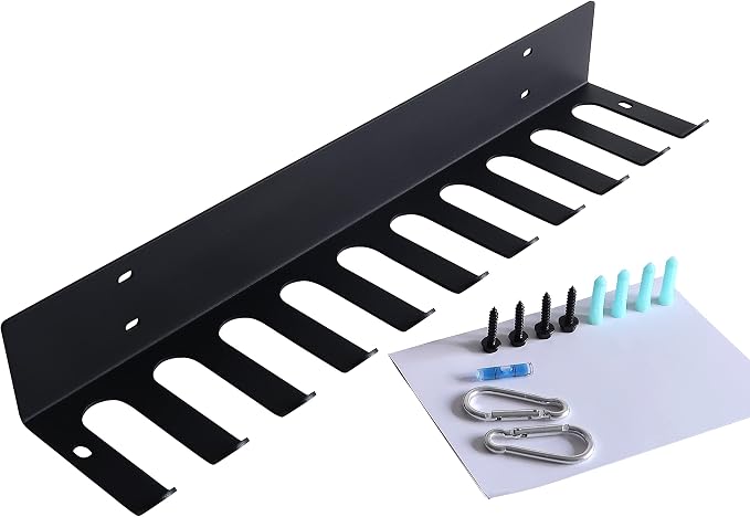 Multifunctional Gym Equipment Storage Rack - Wall Mount Holder for Exercise Bands, Lifting Belts and Skipping Ropes