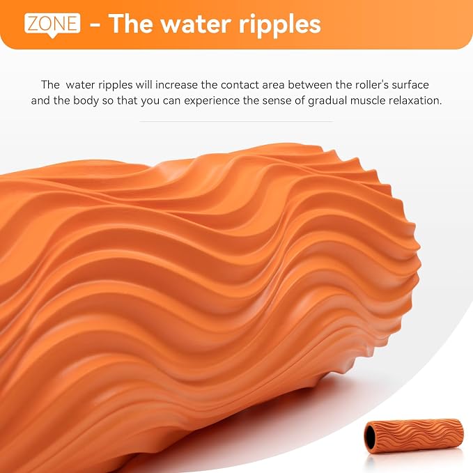SUBCULTUREPICK Foam Roller Muscle Massage Roller for Back Pain & Stretching | Ergonomic Wide Wave Textured - Deep Muscle Massager for Pilates Yoga, Athletics, Fitness Exercise Roller for Whole Body