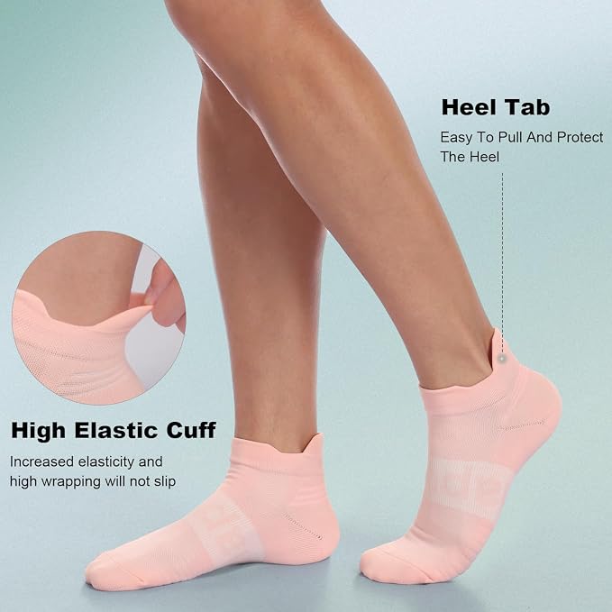 Lapulas Compression Socks for Men & Women, 6 Pair Ankle Running Support Socks for Sports, Casual, Plantar Fasciitis Relief