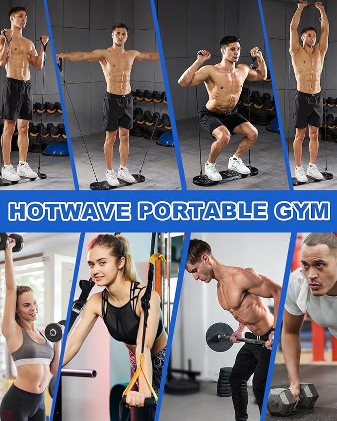 HOTWAVE Push Up Board, Portable PushUp Board, Foldable 20 in 1 Push Up Bar | Multifunctional Pushup Handles for Floor, Professional Strength Training Equipment For Men and Women at Home Gym