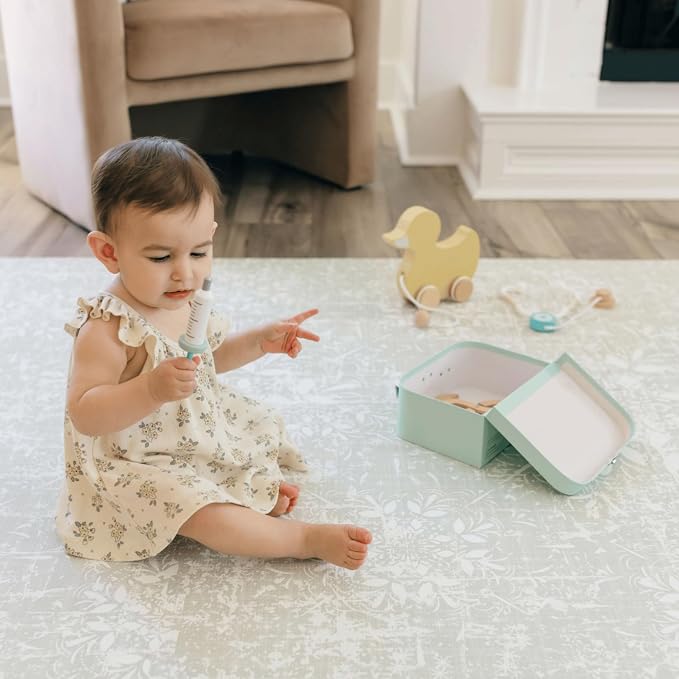 Little Landings Baby Play Mat for Floor - Eden (4x6ft) - Premium EVA Foam Play Mat for Babies & Toddlers (Ages 0-5+) - Non-Toxic Playmat for Tummy Time, Crawling & Playroom - Stylish & Comfortable
