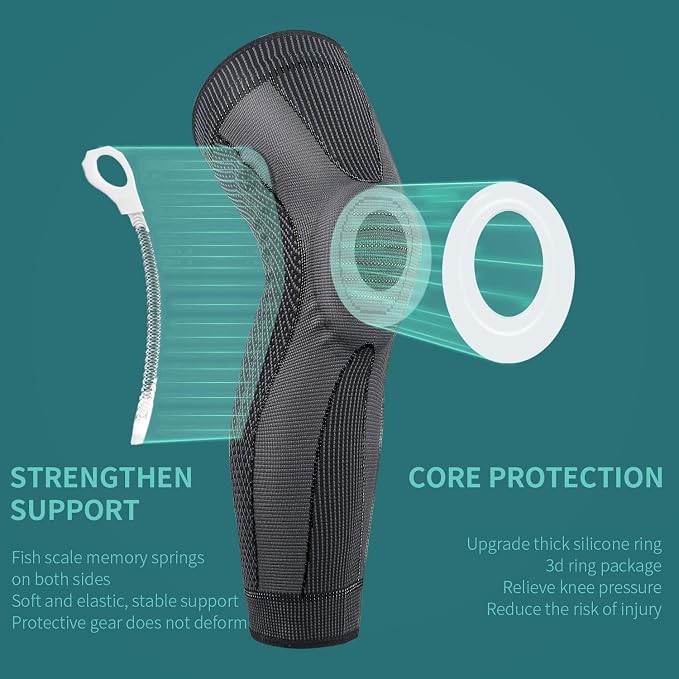 SKDK Full Leg Sleeves Long Compression Leg Sleeve Knee Sleeves Protect Leg, for Man Women Basketball, Arthritis Cycling Sport