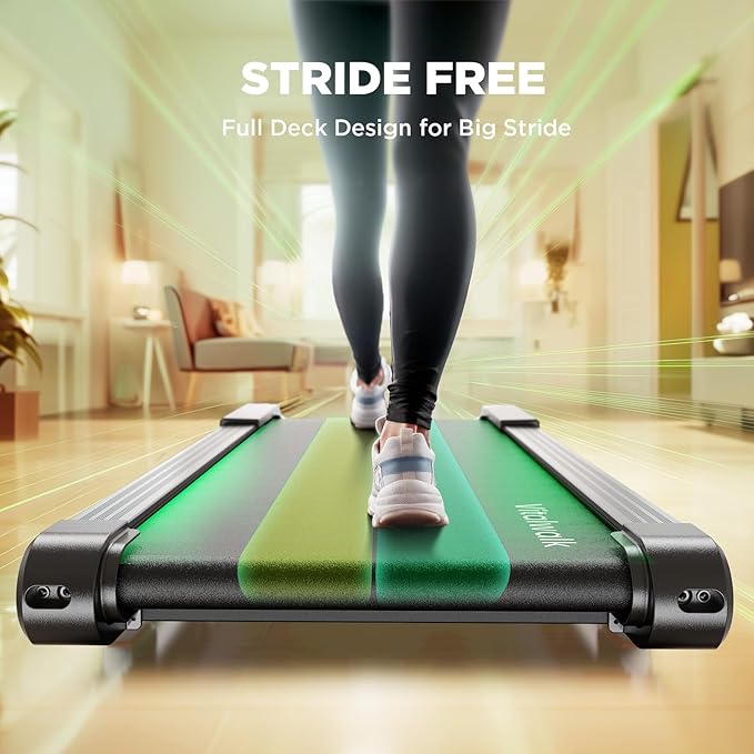 Walking Pad with Incline 15% Auto Treadmills for Home Small Space | Full Deck 3.0HP Brushless Portable Under Desk Treadmill, Vertical Storage Space-Saving, Ambient Light, 350LBS