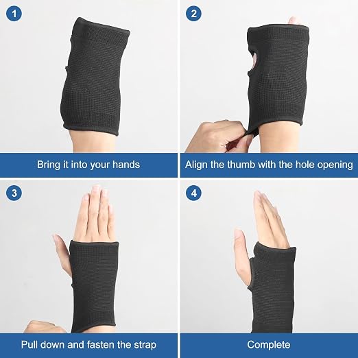 Palm Brace Wrist Compression Sleeves, Everyday Use Wrist Brace, Compression Carpal Tunnel for Wrist Pain Relief, Fitness Gloves, Sports compression Glove, Wrist guard for Men and Women (Black Large)