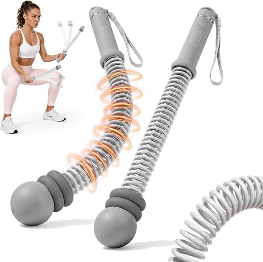 KUZARO Upgrade Weighted Ropeless Battle Ropes for Women, Quiet Adjustable Cordless Battle Ropes for Home Gym HIIT Cardio & Strength Training, Portable Exercise Rope for Arm & Core, Apartment Gear