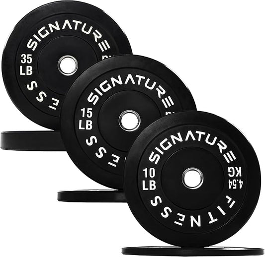 Fitvids 2-Inch Olympic Rubber Weight Plates Sets, Bumper Plates Set for Strength Training, 50-370 Lbs Multiple Options