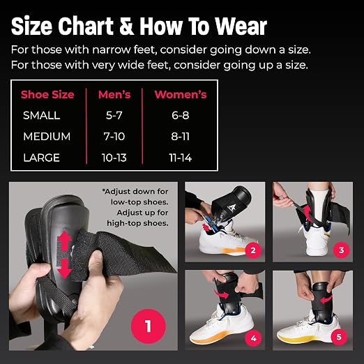 Active Ankle T2 Ankle Brace, Small, Black, Rigid Support for Men 5-7 & Women 6-8 Shoe Size, Adjustable Brace for Sprained Ankle, Volleyball & Cheerleading, Lightweight EVA Padding, Fits Left or Right Foot
