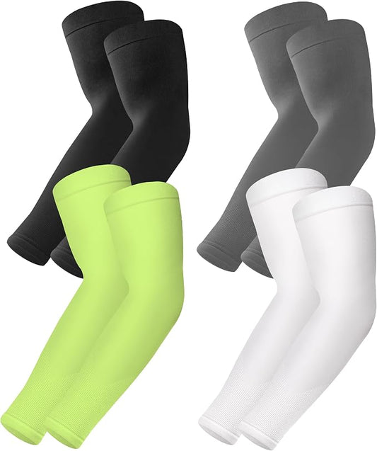 BHYTAKI UV Sun Protection Arm Sleeves, UPF 50 Sports Cooling Arm Compression Sleeves for Men Women Teenager