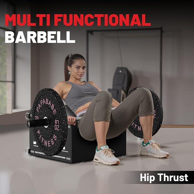 PAPABABE 4ft/5ft/6ft/6.5ft Barbell 2" Short Barbell for Strength Training | 4ft/5ft/6ft/6.5ft Straight Barbell, Womens Olympic Bar with Moderate Knurling for Squats Curls Deadlifts, Weightlifting