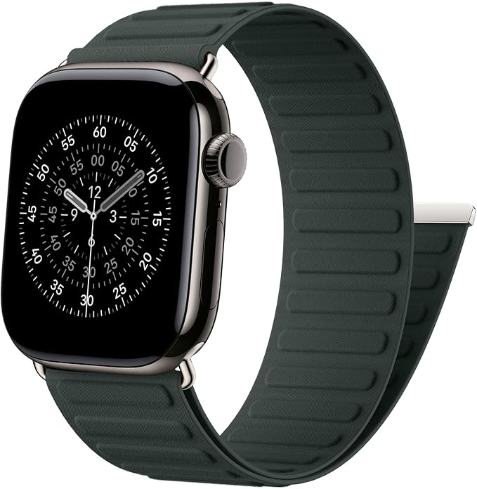 Magnetic Link Sport Band Compatible with Apple Watch Bands for Men Women | Patented Solo Loop Band 40mm 38mm 41mm 44mm 45mm 42mm 49mm, Sport Strap for iWatch Series 11 10 9 8 7 6 5 4 3 2 1 Ultra SE