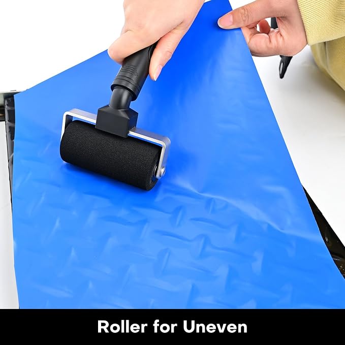 NEWISHTOOL 4-Inch Sponge Seam Roller, Rivet Roller for Vinyl Wrap - 2 Pack | Foam Roller Car Wrapping Applicator Tools for Rolling Over Rough Textured Uneven Surfaces, Scratch Free Film Roll Tools