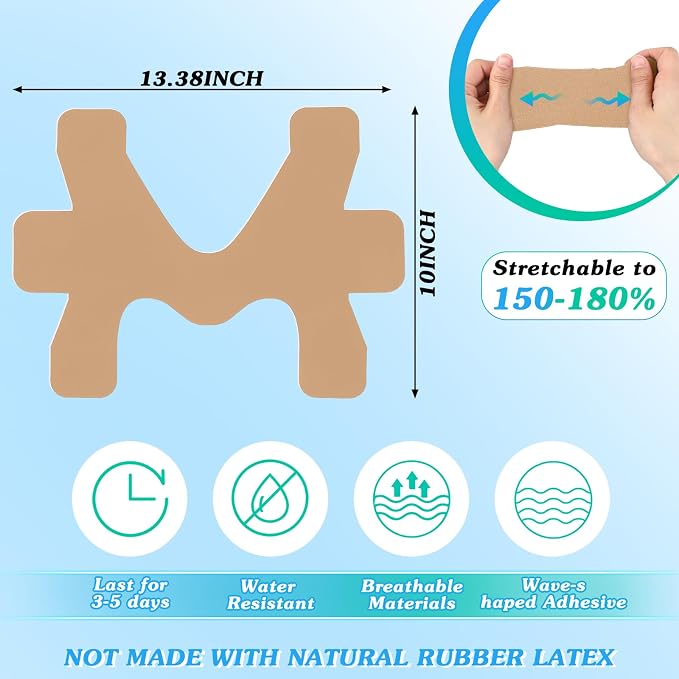 16 Pcs Precut Kinesiology Tape for Ankle Cotton Breathable Elastic Athletic Tape Pain Relief Minimize Ankle Sprain Provides Support and Stability for Ligament and Muscle Marathon Use(Beige)