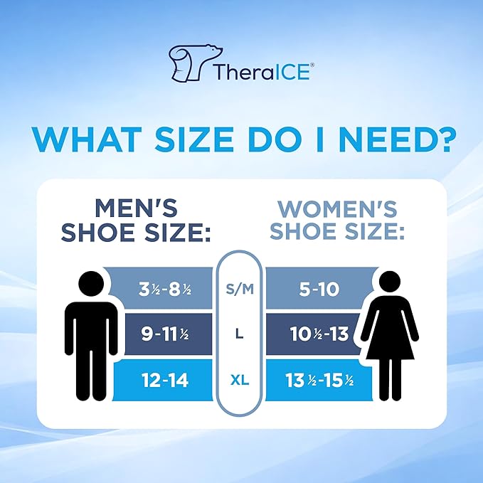 TheraICE Ankle Ice Pack Wrap for Swelling, Sprained Ankle Support & Pain | Foot & Heel Ice Wrap, Compression Sleeve for Achilles Tendonitis, Plantar Fasciitis, Cold Therapy Support for Women & Men