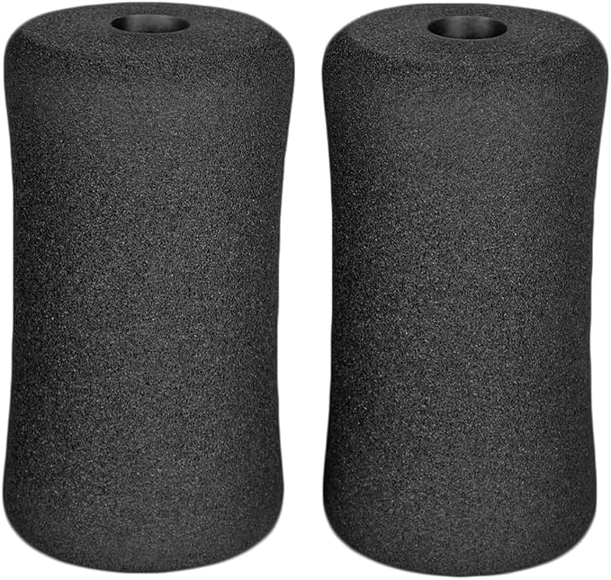 Sponge Foam Foot Pad Roller Pair, Used for Replacing Gym Exercise Equipment, Suitable for 1-inch Rod (Foam 6.3" X 3.07" Od X 0.87" Id)