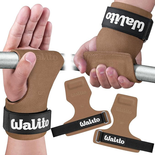 Weight Lifting Wrist Strap，Double Layer Leather Wrist Wraps with Neoprene Padding for Weightlifting & Deadlifts – Adjustable Gym Straps for Men & Women