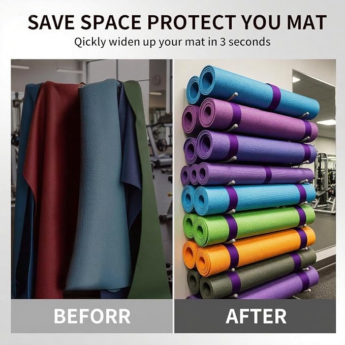 Yoga Mat Carrier Strap, Adjustable Thick Straps Sling for Carrying Large Mats, Stretching Band