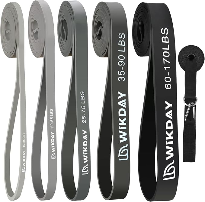 WIKDAY Resistance Bands for Working Out, Exercise Bands, Workout Bands, Pull Up Assistance Bands for Body Stretching Training Physical Therapy Muscle Training for Men & Women