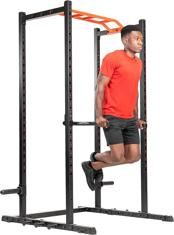 Sunny Health & Fitness Power Cage Squat Rack Attachments for Home Gym | Strength Training, Expanded Workout Variety, Durable Construction, Secure Fit, Quick Installation, Versatile Exercise Support