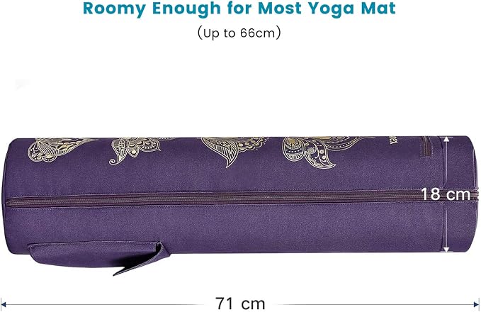 Gonex Yoga Mat Bag, Full-Zip Mat Carrier | 600D Oxford Fabric, Wet Pocket, Front Zip Pocket, Adjustable Strap, Fits Mats up to 26"