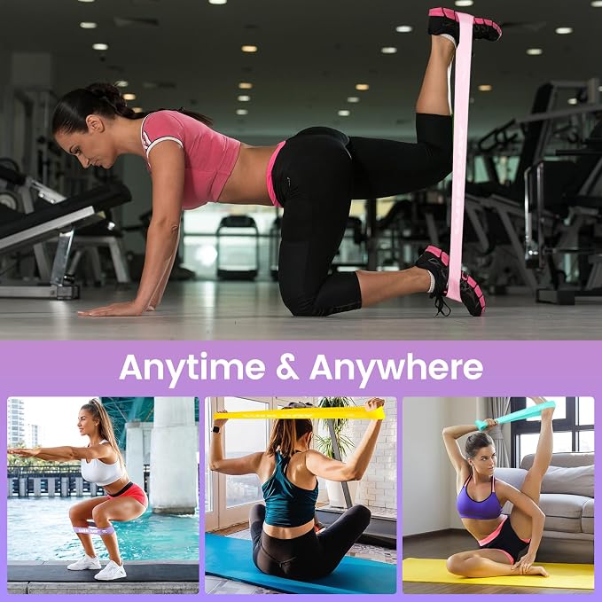 WIKDAY Resistance Bands for Working Out Exercise Loop Bands Workout Bands Set for Men Women Body Stretching, Crossfit Training, Home Workout, Physical Therapy, Booty Legs, Set of 5