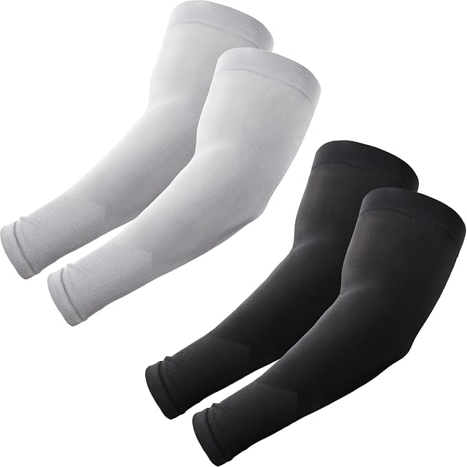 ROXUN Plus Size Arm Sleeves, UV Protection Cooling Sports Arm Cover Unisex | Extra‑large compression arm sleeves for men and women,highly‑stretchy fabric,suitable for outdoor activities