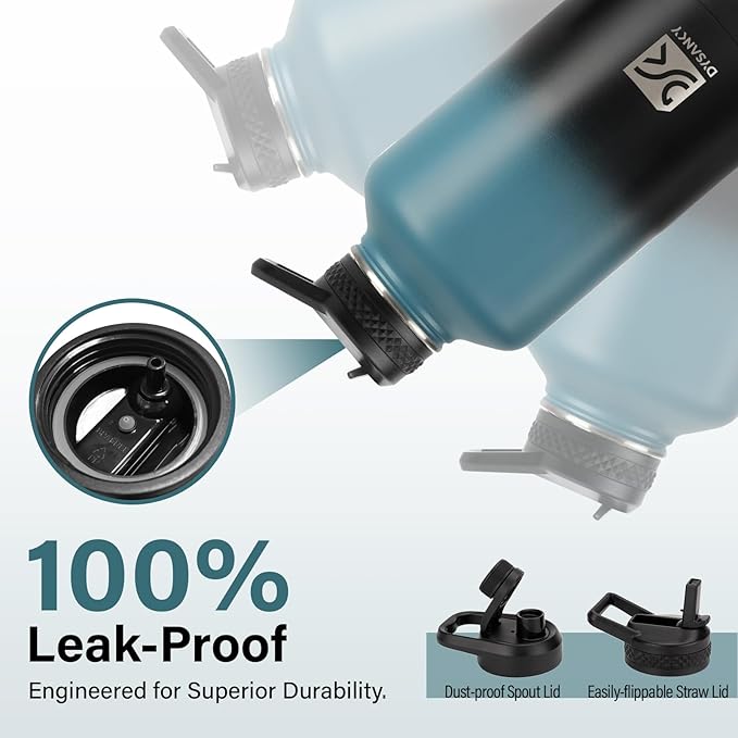 DYSANKY Insulated Water Bottle with Portable Carrier Bag for Outdoor 64 oz