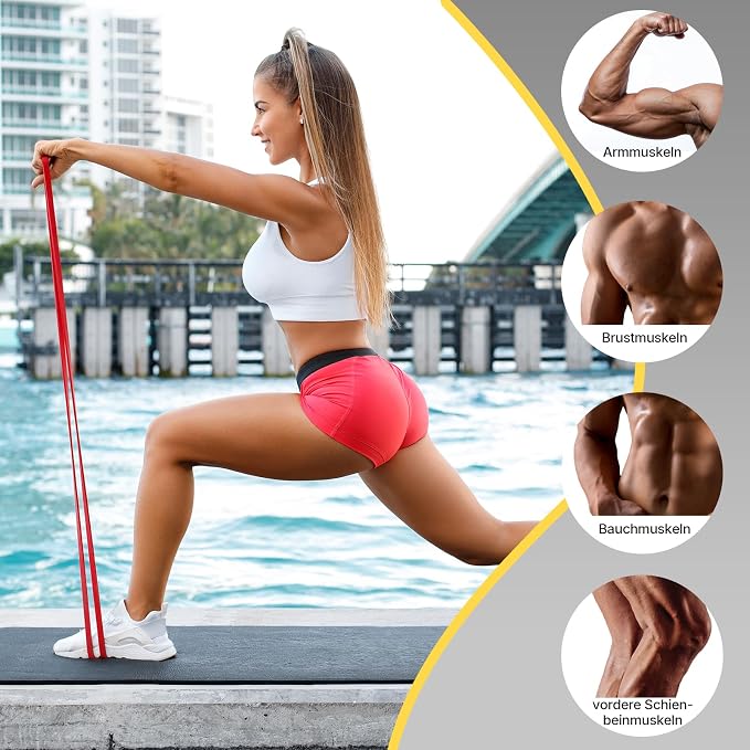 POWER GUIDANCE Resistance Bands, Set of 5 Pull Up Bands, Pull Up Assistance Bands, Exercise Bands, Resistance Bands Set for Legs, Working Out