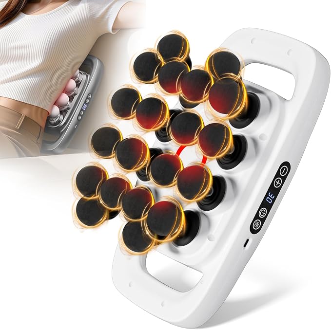 20-Head Massage Gun, 30 Intensity Levels 3 Modes, Deep Tissue Massager with 50KG Force & Noise-Free Motor for Neck Back Legs Shoulders, Portable for Full Body Muscle Recovery