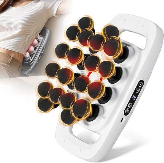 20-Head Massage Gun, 30 Intensity Levels 3 Modes, Deep Tissue Massager with 50KG Force & Noise-Free Motor for Neck Back Legs Shoulders, Portable for Full Body Muscle Recovery