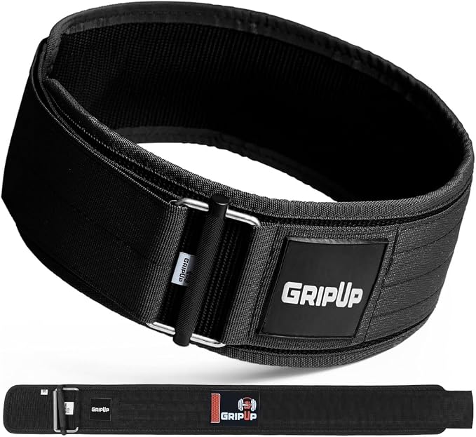 Self-Locking Weight lifting Belt AUTO LOCK 4 Inch Gym Belt Adjustable Buckle For Fitness Powerlifting Bodybuilding Weightlifting Deadlift Olympic Cross Training Back Support Men & Women