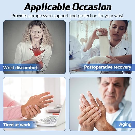 2 Pcs Wrist Brace for Carpal Tunnel Night Sleep Support Adjustable Wrist Splint with Splints Stabilizer for Tendonitis Sprains Pain Relief for Women Men Right Left Hand(Breathable Style,Black)
