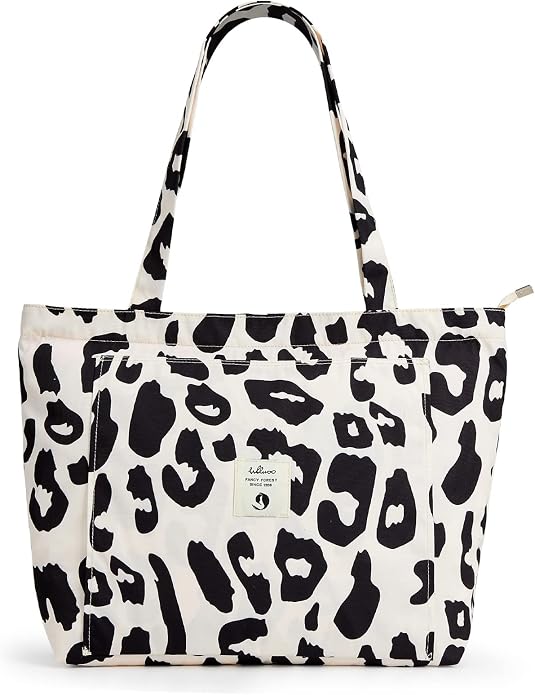 WLLWOO Yoga Mat Carrier Bag for Women Canvas Carryall Tote Gym Pilates | Large Holder Zipper Shoulder for Beach Travel Workout Fitness Office