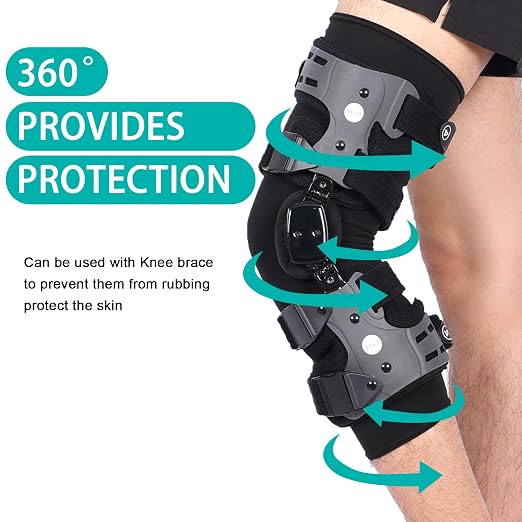 Knee Brace Undersleeve, Protective Leg Sleeve Liner for Sensitive Skin Chafing Prevention, Comfort Tapered Compression Shield for Post-Surgery Recovery, Fits Men Women, Black (S)