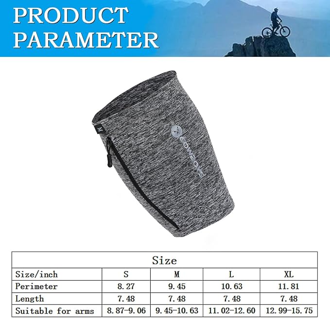 Running Phone Armband for Men Women,Universal Arm Bands for Phones Below 8 Inches,Waterproof Cell Phone Armband for Hiking,Running,Cycling,Climbing(Grey M)