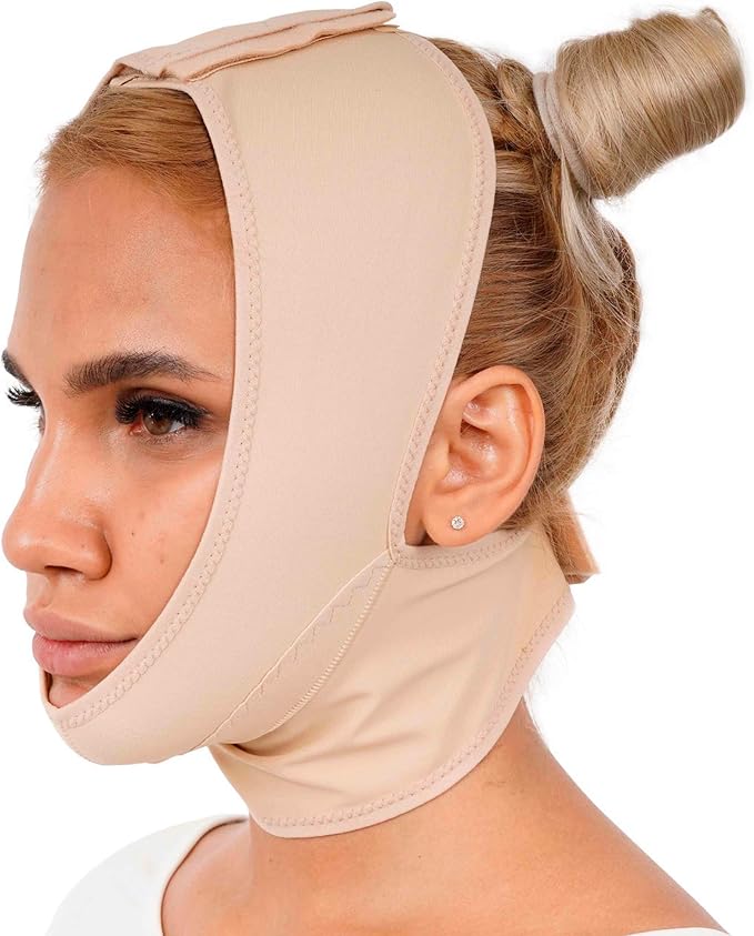 invera Chin Compression Garment After Liposuction Surgery, Neck Cover Strap Bandage