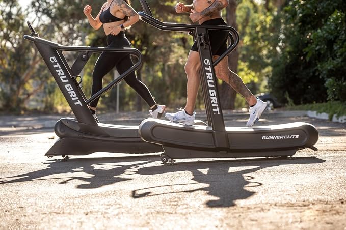 Tru Grit Fitness Runner Manual Treadmill, Exercise Equipment, 6 Resistance Levels, LCD, for Runners and Fitness Enthusiasts - Black
