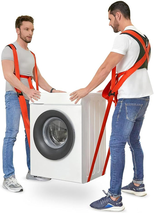 KEDSUM Moving Straps, 2-Person Lifting & Moving System, Anti-Slip Adjustable Lifting Straps Moving for Furniture, Appliances, Mattresses, Heavy, Bulky Objects Up to 800lbs(with Back Support)