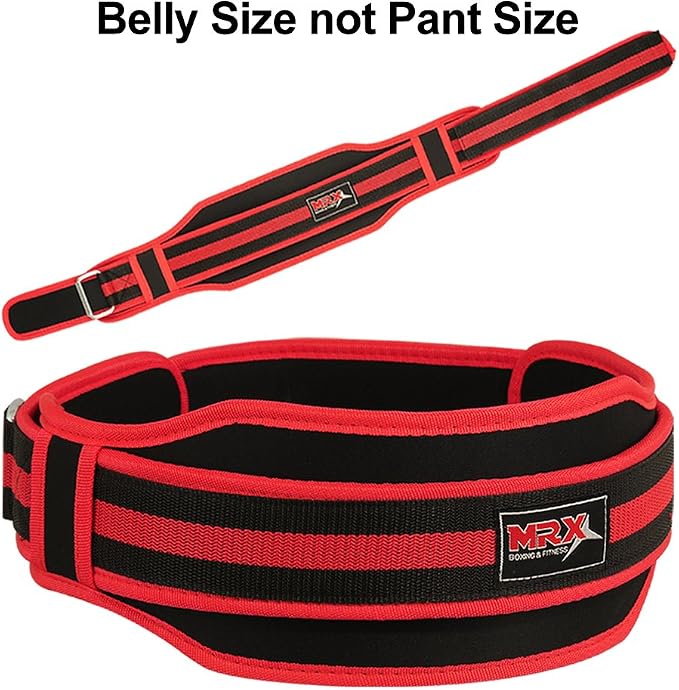 MRX Weight Lifting Belt with Double Back Support Gym Training 5" Wide Belts 11 Colors