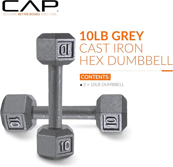 CAP Barbell Cast Iron Hex Dumbbell | Multiple Options