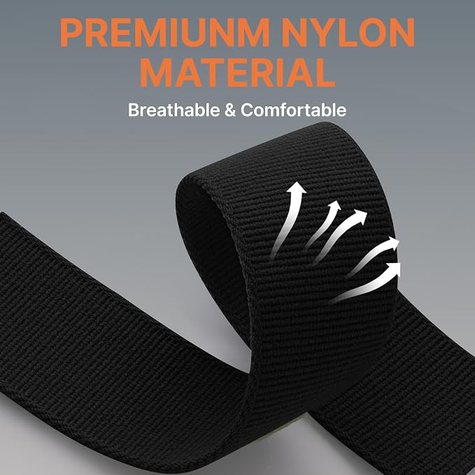 Bandletic Rugged Nylon 22MM Compatible with Garmin Instinct Watch Band | Adjustable,Breathable Quick Fit Strap for Fenix 8 E 47mm/7 6 Pro/5 Plus/Forerunner 965/955/945/Approach S70/S62/S60/Epix Pro