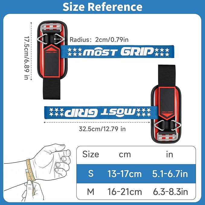 Drip Glue Non-Slip Wrist Straps for Weightlifting, 2-in-1 Lifting Straps with D Rings for Cable Machine Workout, 10mm Neoprene Padded Wrist Wraps for Weight Lifting Deadlift