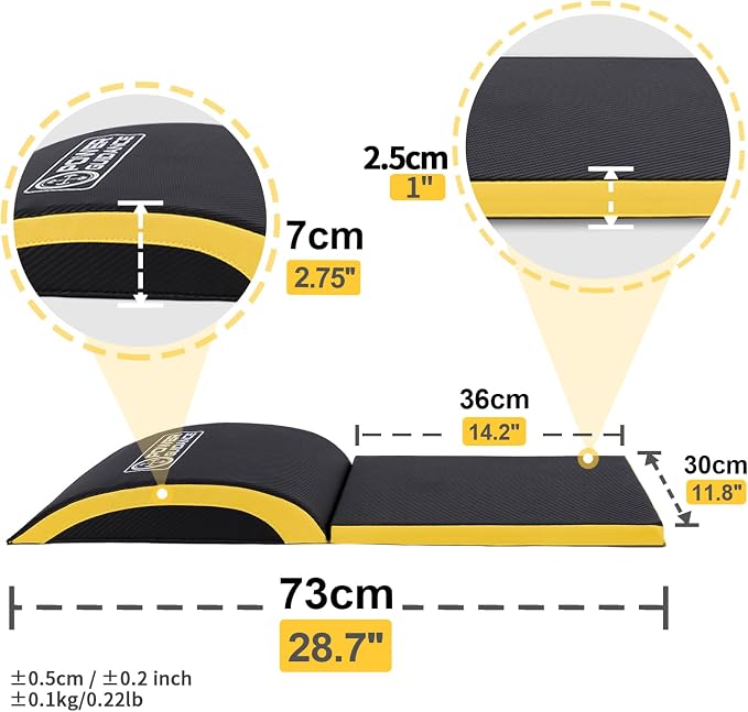 POWER GUIDANCE Ab Exercise Mat - Sit Up Pad - Abdominal & Core Trainer Mat for Full Range of Motion Ab Workouts