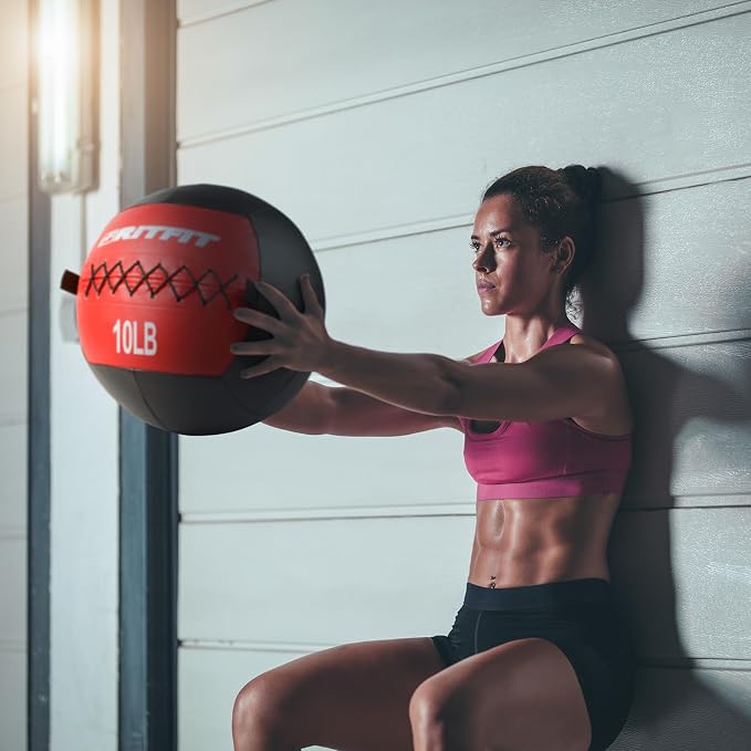 RitFit Soft Medicine Ball for Strength and Conditioning Workouts | Wall Ball Soft Shell for Strength & Conditioning, Cross Training