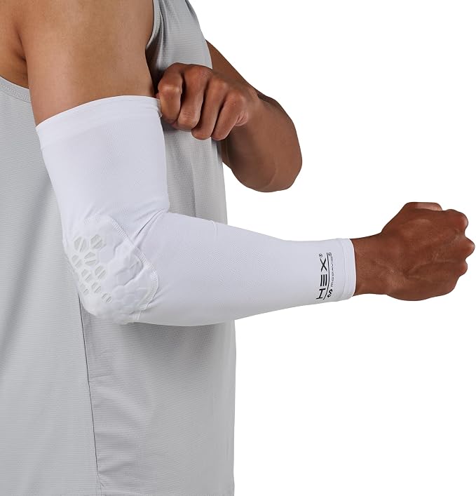 McDavid HEX Shooter Arm Sleeve Single Padded Compression Sleeve Basketball Football Sports Protection