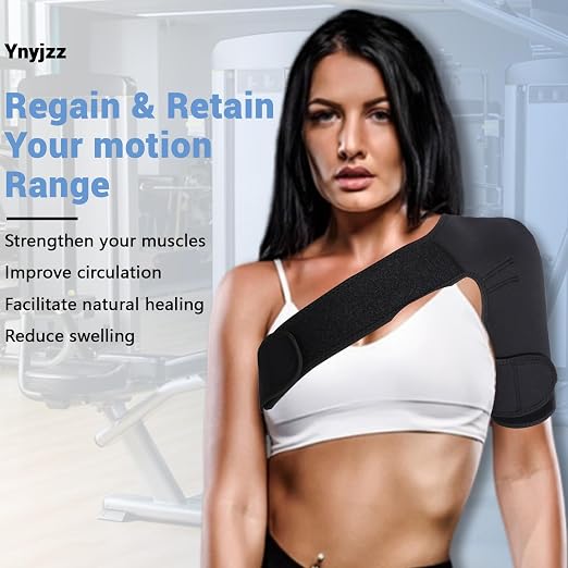 Shoulder Brace for Women, Shoulder Compression Sleeve, Adjustable and Can be Worn Under Clothes, Rotator Cuff for Pain Relief (Right shoulder women)