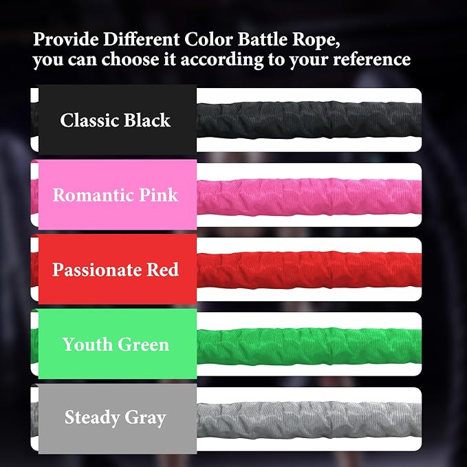 Battle Ropes Green Workout Rope 1.5inch Battle Ropes for Home Gym 30ft Exercise Ropes for Working Out Heavy Ropes for Exercise Training Weighted Rope Weighted Workout Rope Battle Rope