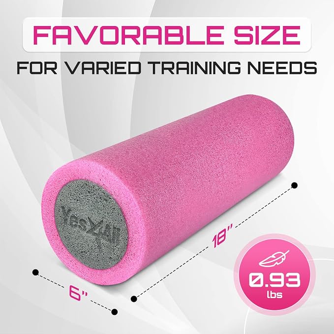 Yes4All Medium Firm Two-Layer PE Foam Roller for Yoga & Pilates