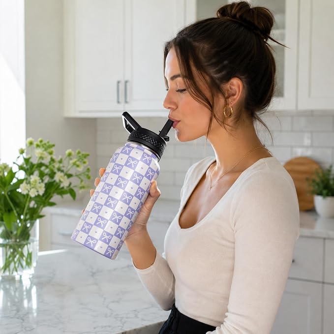 DYSANKY Water Bottle Gift– Insulated Stainless Steel Bottle with Carrier Bag, Strap & Gift Box – BPA-Free – Ideal for Hiking, Camping & Travel 32 oz